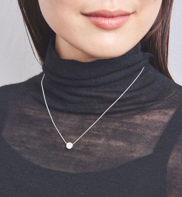 【ユナイテッドアローズ/UNITED ARROWS】 SILVER925 ラウンドCZ ネックレス