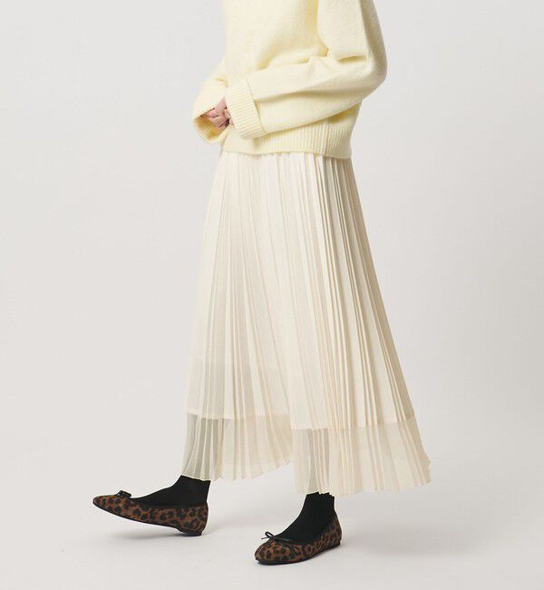 UNITED ARROWS シャンブレーオーガンザポケットスカート シャンブレー