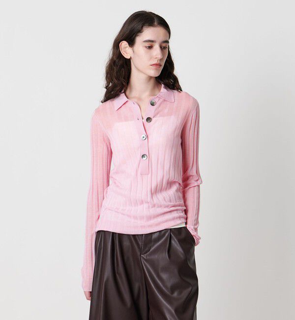 【ユナイテッドアローズ/UNITED ARROWS】 ＜AEWEN MATOPH＞シアーリブポロニット