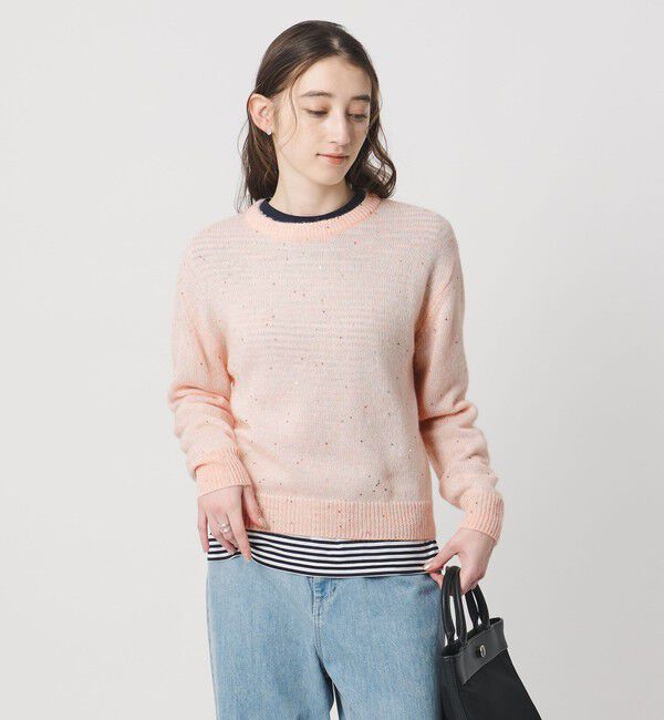 【ユナイテッドアローズ/UNITED ARROWS】 フラワー スパンコール クルーネック ニット