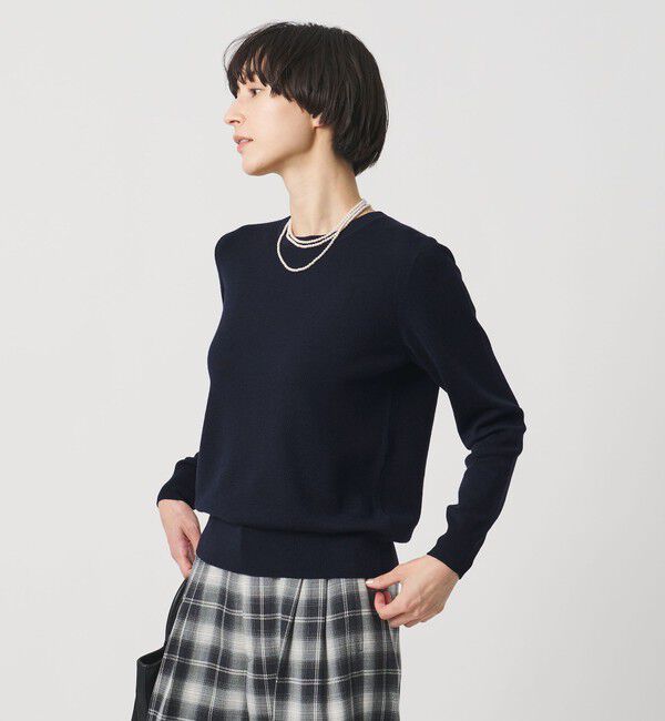 【ユナイテッドアローズ/UNITED ARROWS】 フルニードル クルーネック ニット