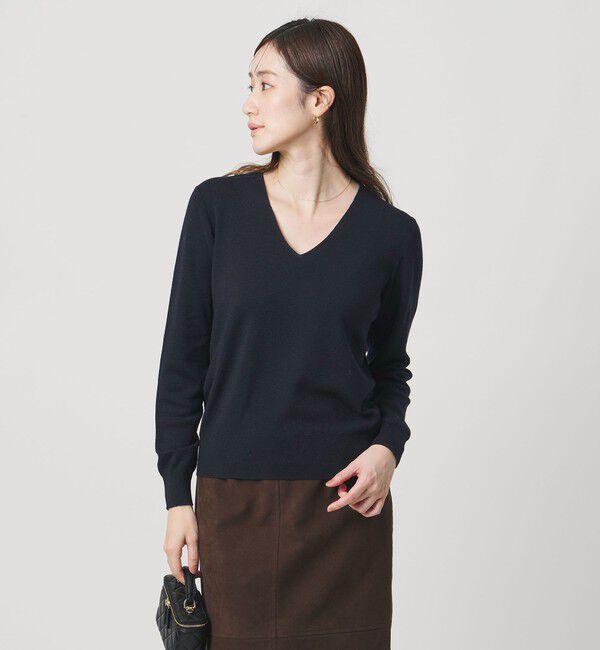 【ユナイテッドアローズ/UNITED ARROWS】 フルニードル Vネック ニット
