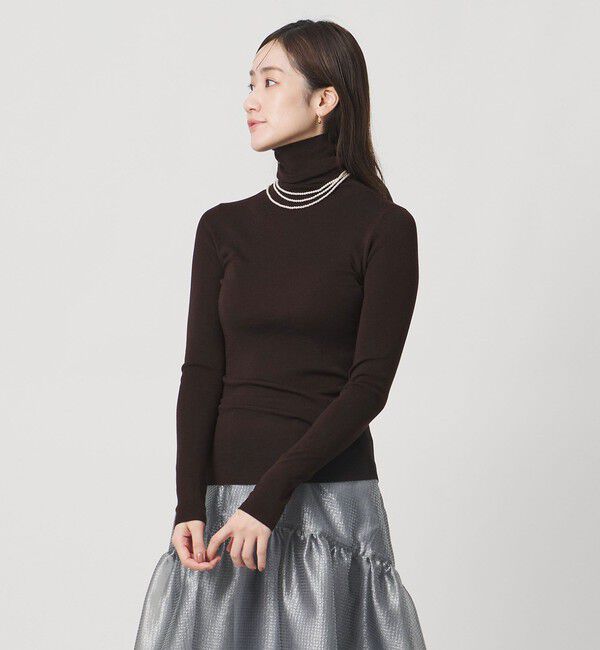 【ユナイテッドアローズ/UNITED ARROWS】 18G フィットリブ タートルネック ニット