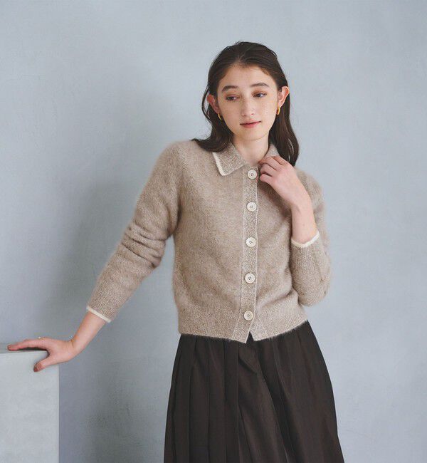 【ユナイテッドアローズ/UNITED ARROWS】 フォックスカシミヤ ニットポロ カーディガン