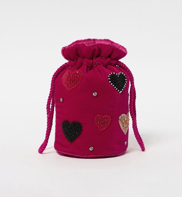 【ユナイテッドアローズ/UNITED ARROWS】 エンブロイダリー モチーフ ポーチ