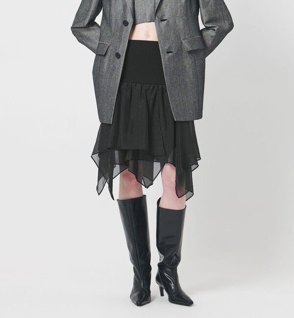 【ユナイテッドアローズ/UNITED ARROWS】 ＜AEWEN MATOPH＞ラッフルミニスカート ベアトップ ‐ 2WAY ウォッシャブル ‐