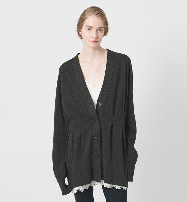 ＜AEWEN MATOPH＞ウエストタックニットカーディガン ‐ウォッシャブル‐