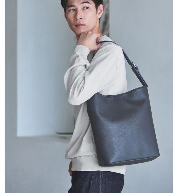 モテ系メンズファッション|【グリーンレーベルリラクシング/green label relaxing】 【WEB限定】GLR レザーライク ファンクショナル ショルダーバッグ