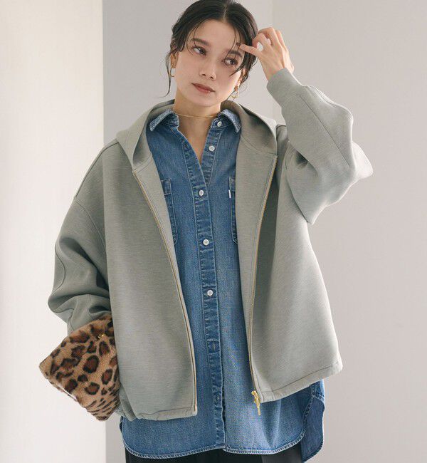 人気ファッションメンズ|【グリーンレーベルリラクシング/green label relaxing】 ダンボール ジップ フーディ