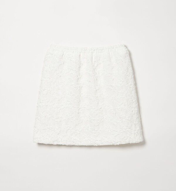 【グリーンレーベルリラクシング/green label relaxing】 ＜EMMEL REFINES＞EM フクレジャカード ミニスカート