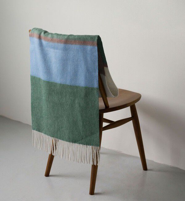 【グリーンレーベルリラクシング/green label relaxing】 ウール 柄 ストール