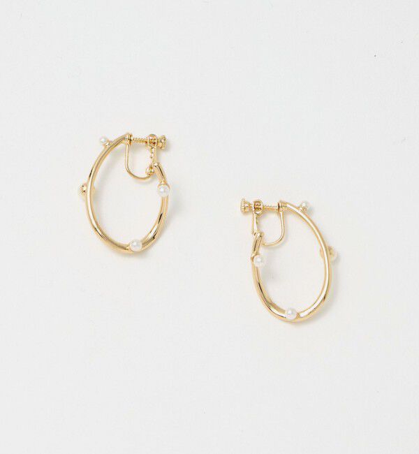 【グリーンレーベルリラクシング/green label relaxing】 ドロップフープ イヤリング