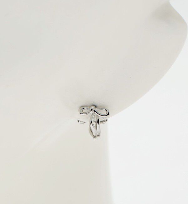 【グリーンレーベルリラクシング/green label relaxing】 リボン フープピアス