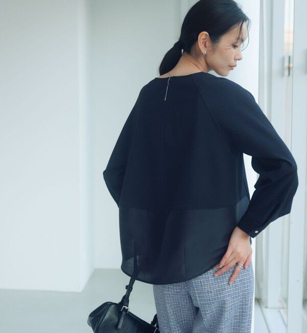 【グリーンレーベルリラクシング/green label relaxing】 ［size SHORTあり］フルリー フォルム プルオーバー ブラウス