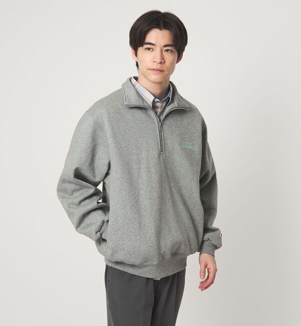 【グリーンレーベルリラクシング/green label relaxing】 【別注】＜RUSSELL ATHLETIC＞GLR ハーフジップ スウェット