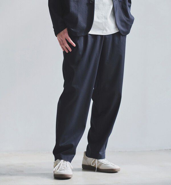 メンズファッションなら|【グリーンレーベルリラクシング/green label relaxing】 DICROS ポリエステル ツイル 1プリーツ W2 ユーティリティパンツ -ストレッチ・撥水-