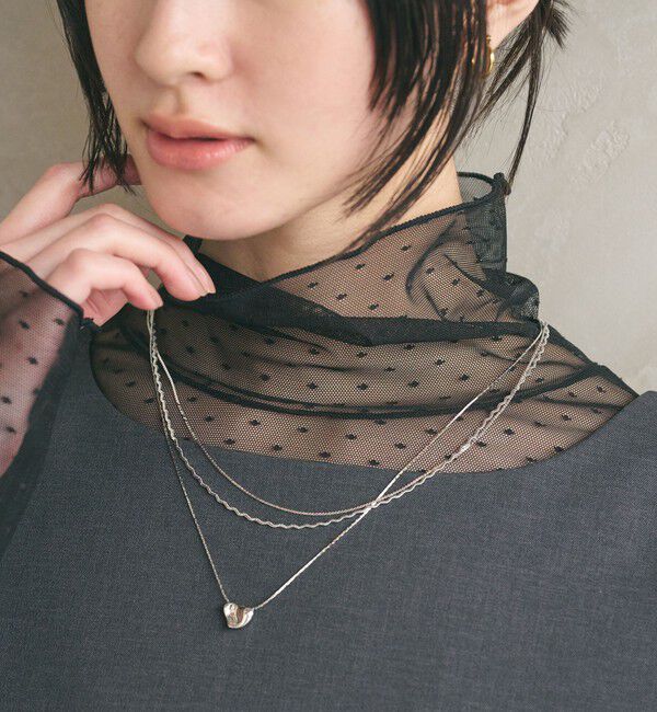 【ビューティーアンドユース　ユナイテッドアローズ/BEAUTY&YOUTH UNITED ARROWS】 イビツ ハート 3連ネックレス