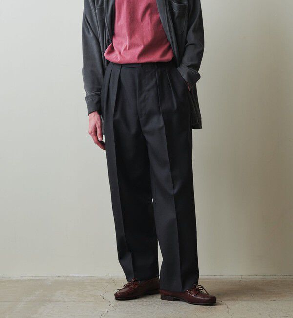 モテ系ファッションメンズ|【ビューティーアンドユース ユナイテッドアローズ/BEAUTY&YOUTH UNITED ARROWS】 <Steven Alan> ウール オックスフォード イン ツープリーツ ドレス トラウザーズ
