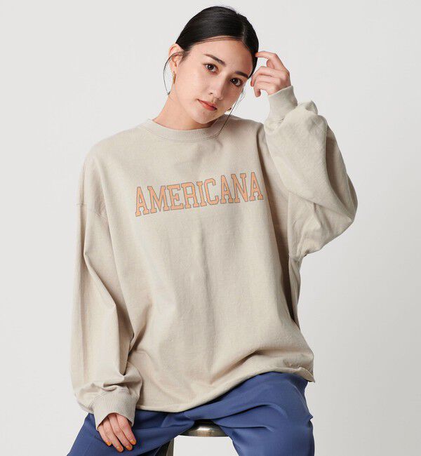 メンズファッションなら|【ビューティーアンドユース　ユナイテッドアローズ/BEAUTY&YOUTH UNITED ARROWS】 ＜Americana＞ロゴ ロングスリーブTシャツ
