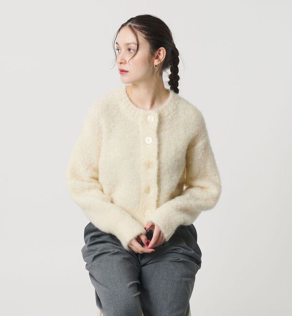 メンズファッションオススメ|【ビューティーアンドユース ユナイテッドアローズ/BEAUTY&YOUTH UNITED ARROWS】 ウールブレンド ブークレ クルーネックカーディガン