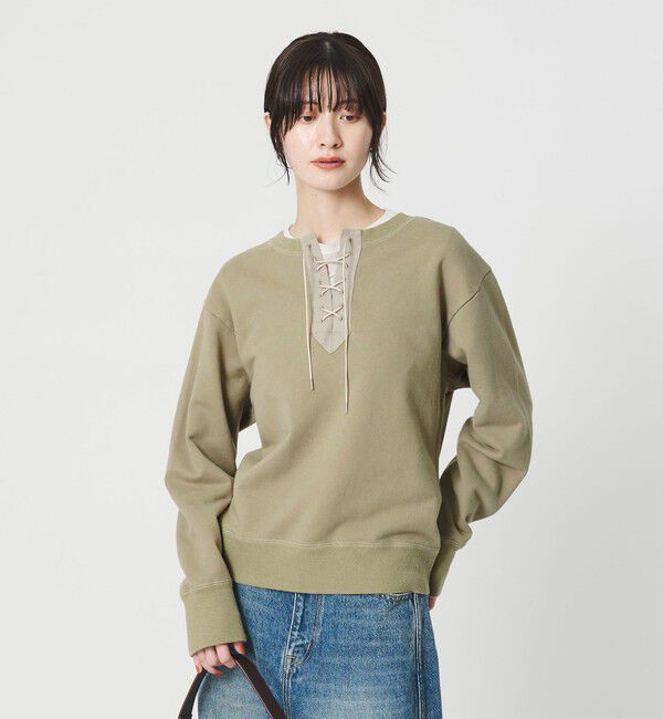 人気ファッションメンズ|【ビューティーアンドユース　ユナイテッドアローズ/BEAUTY&YOUTH UNITED ARROWS】 コットン レースアッププルオーバー