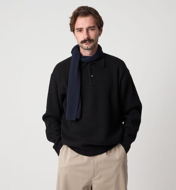 【ビューティーアンドユース　ユナイテッドアローズ/BEAUTY&YOUTH UNITED ARROWS】 ＜Steven Alan＞ オーストラリアンラムズウール ポロカラー ニット NARROW