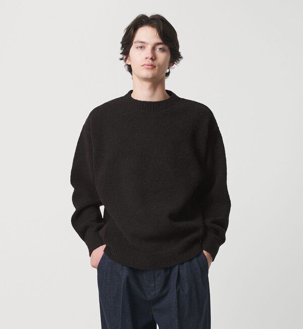 【ビューティーアンドユース　ユナイテッドアローズ/BEAUTY&YOUTH UNITED ARROWS】 ウール ナイロン ループヤーン クルーネック