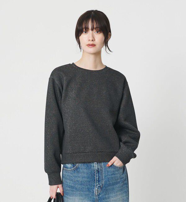 ファッションメンズお薦め|【ビューティーアンドユース　ユナイテッドアローズ/BEAUTY&YOUTH UNITED ARROWS】 ポリエステルコットンブレンド ラメダンボール プルオーバー/ブラック