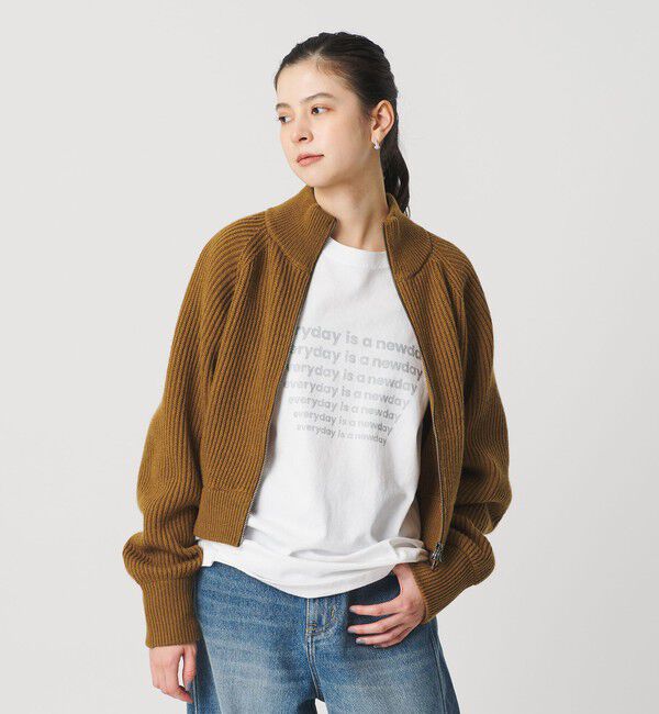 モテ系ファッションメンズ|【ビューティーアンドユース　ユナイテッドアローズ/BEAUTY&YOUTH UNITED ARROWS】 ウールブレンドアゼ ジップショートカーディガン