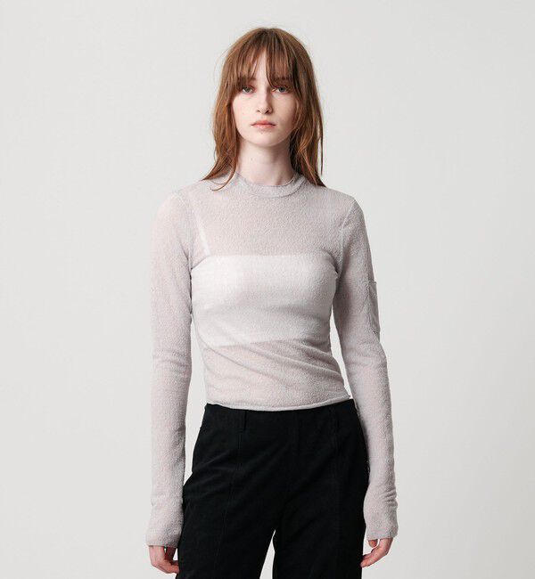 メンズファッションなら|【ビューティーアンドユース ユナイテッドアローズ/BEAUTY&YOUTH UNITED ARROWS】 <ATTISESSION>シアー ジャガード バックオープン プルオーバー トップス