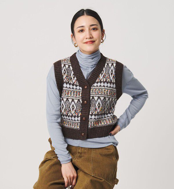 【ビューティーアンドユース　ユナイテッドアローズ/BEAUTY&YOUTH UNITED ARROWS】 ＜Lollys Laundry＞ジャガードニットベスト