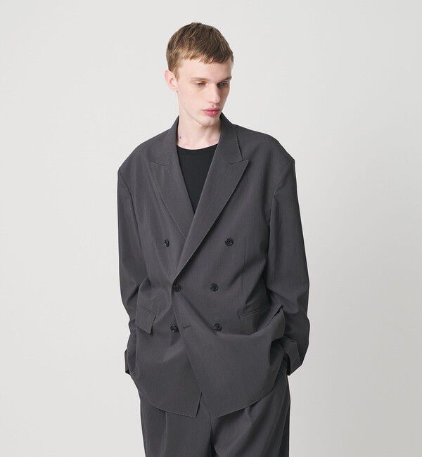 ファッションメンズなら|【ビューティーアンドユース　ユナイテッドアローズ/BEAUTY&YOUTH UNITED ARROWS】 RENU TROシリーズ ダブル ブレスト ジャケット -セットアップ対応-