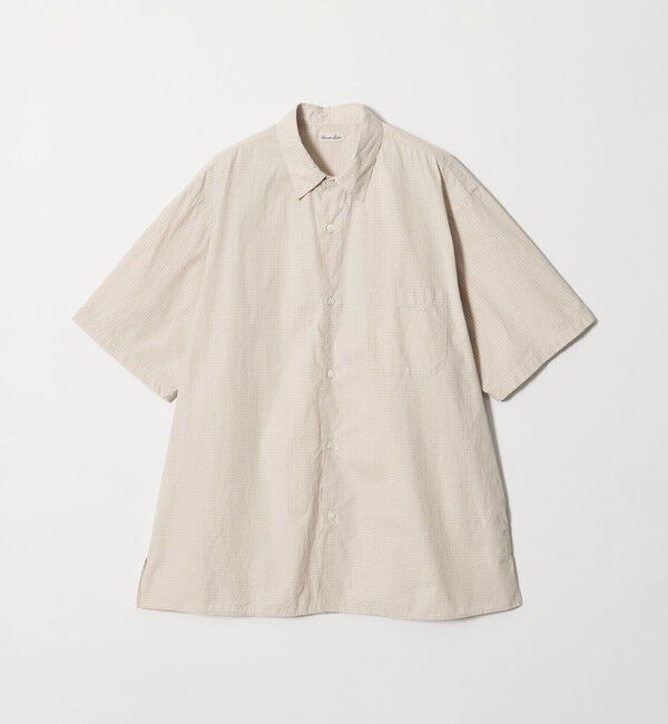 Steven Alan＞ コットン/ウール ボイル オープンカラー シャツ BOX