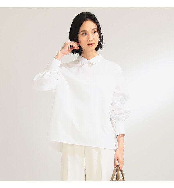 【ビームス　ウィメン/BEAMS WOMEN】 グログラン カラー ブラウス