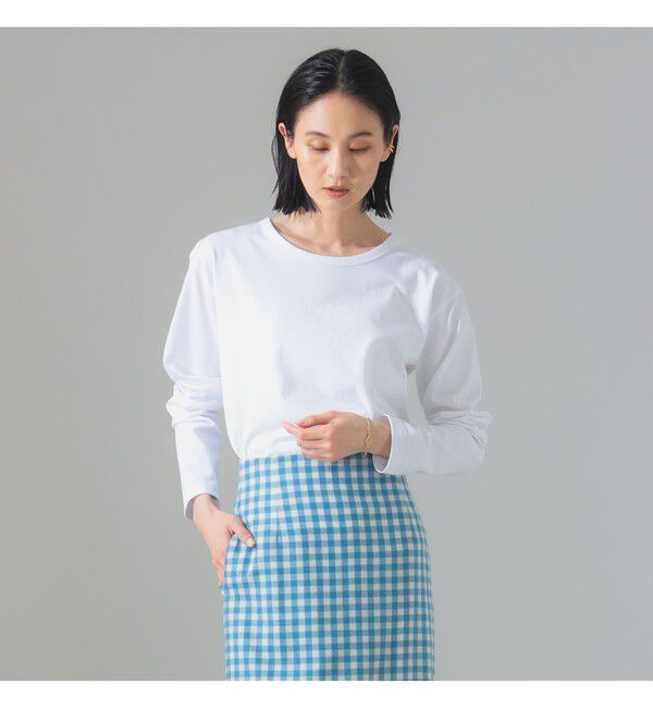 新品 別注 スタイリスト佐藤佳菜子 SLOANE クルーネック リブTシャツ 別注】スタイリスト佐藤佳菜子 × SLOANE / クルーネック リブTシャツ