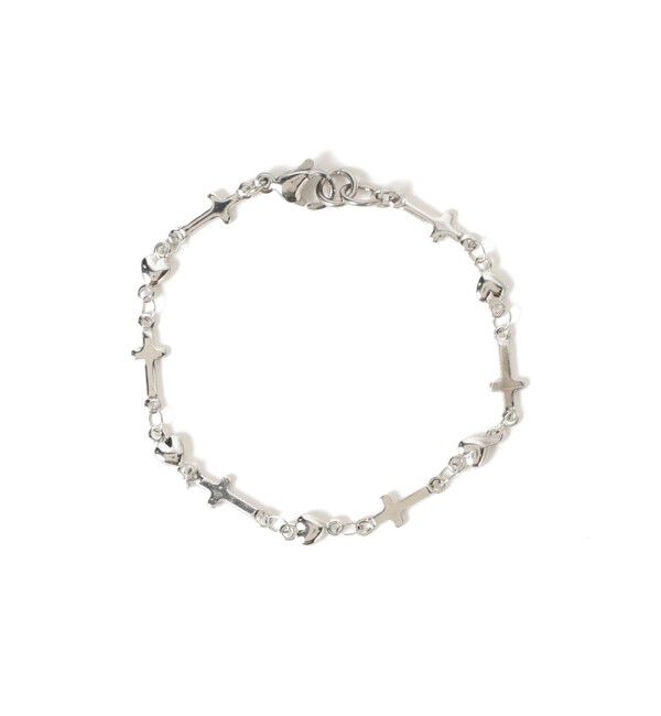 【ビームス　ウィメン/BEAMS WOMEN】 ステンレス クロス ＆ ハート ブレスレット