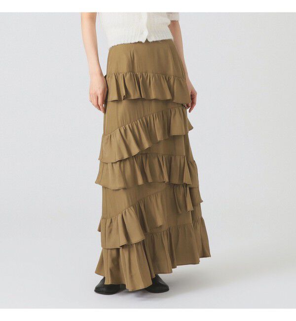 【ビームス　ウィメン/BEAMS WOMEN】 アシンメトリー フリル ティアード スカート