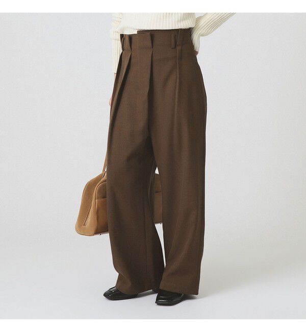 【ビームス　ウィメン/BEAMS WOMEN】 アシンメトリー ハイウエスト パンツ