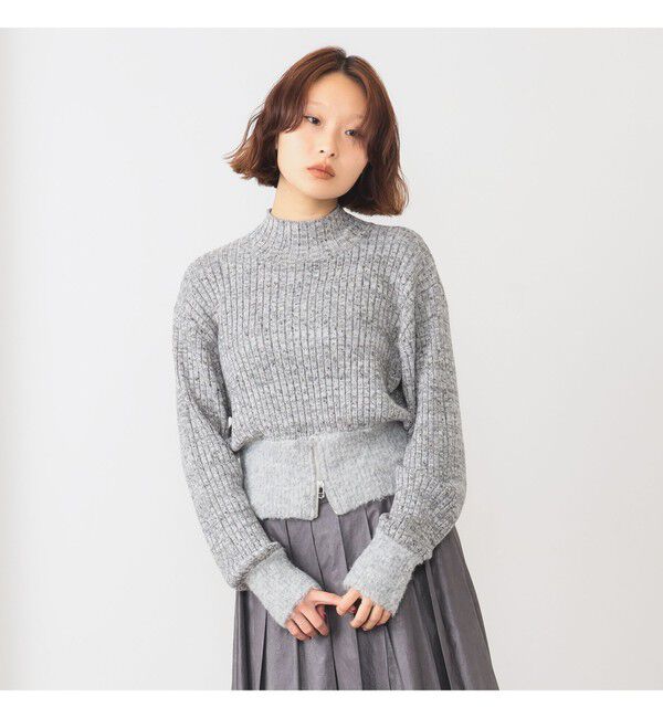 【ビームス　ウィメン/BEAMS WOMEN】 メランジ リブ ハイネック ニット