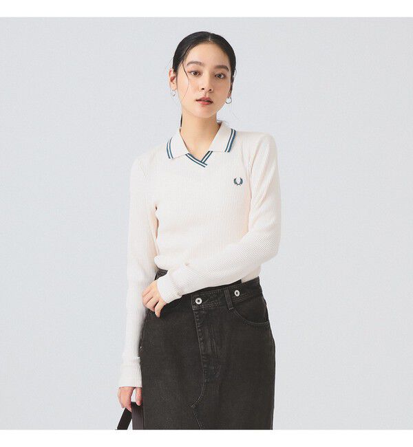 人気メンズファッション|【ビームス　ウィメン/BEAMS WOMEN】 【別注】FRED PERRY / Twin Tipped Ribbed Polo Shirt