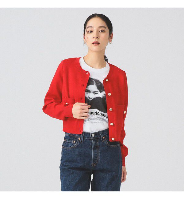 メンズファッションオススメ|【ビームス　ウィメン/BEAMS WOMEN】 メタル ボタン クルーネック カーディガン