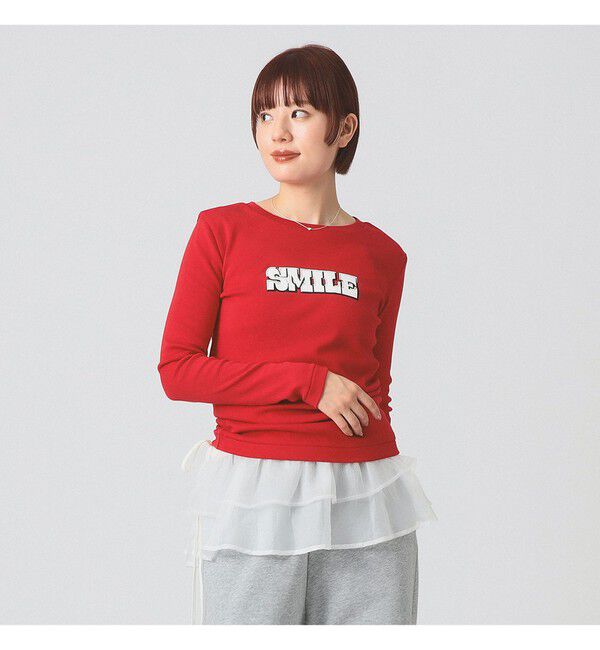 人気メンズファッション|【ビームス　ウィメン/BEAMS WOMEN】 【別注】athletic wear MASON / メッセージ ロングスリーブ Tシャツ