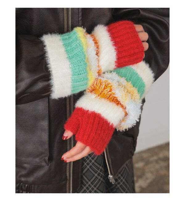 【ビームス　ウィメン/BEAMS WOMEN】 ミックス ニット グローブ