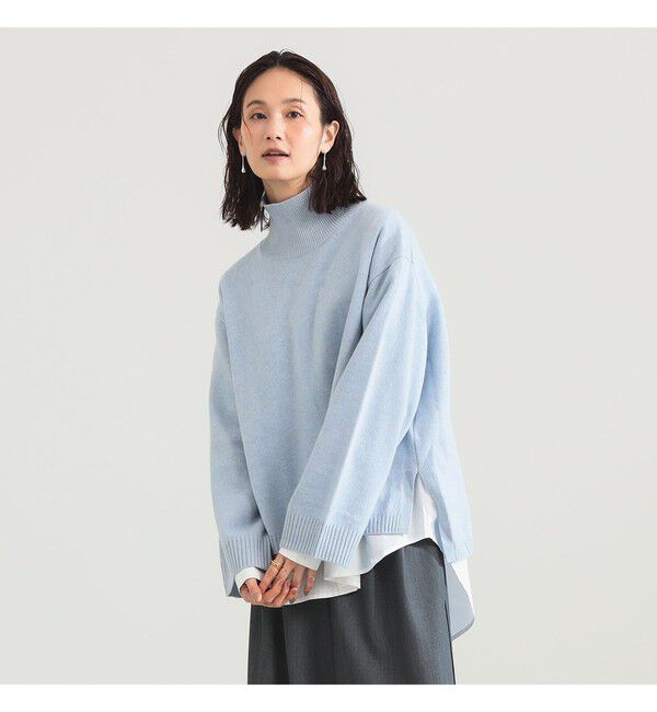【ビームス　ウィメン/BEAMS WOMEN】 ウール ナイロン ハイネック ニット