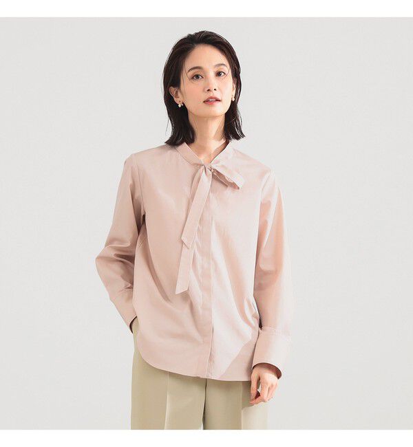 キュプラ リボンタイノーカラーブラウス（BEAUTY&YOUTH UNITED ARROWS