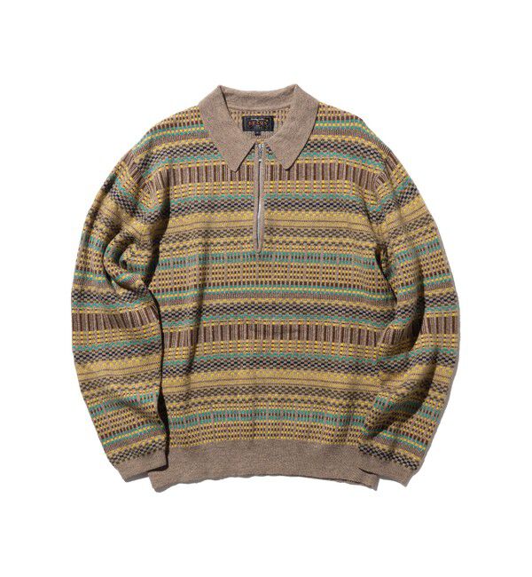 【ビームス　メン/BEAMS MEN】 Half Zip Knit Polo Jacquard