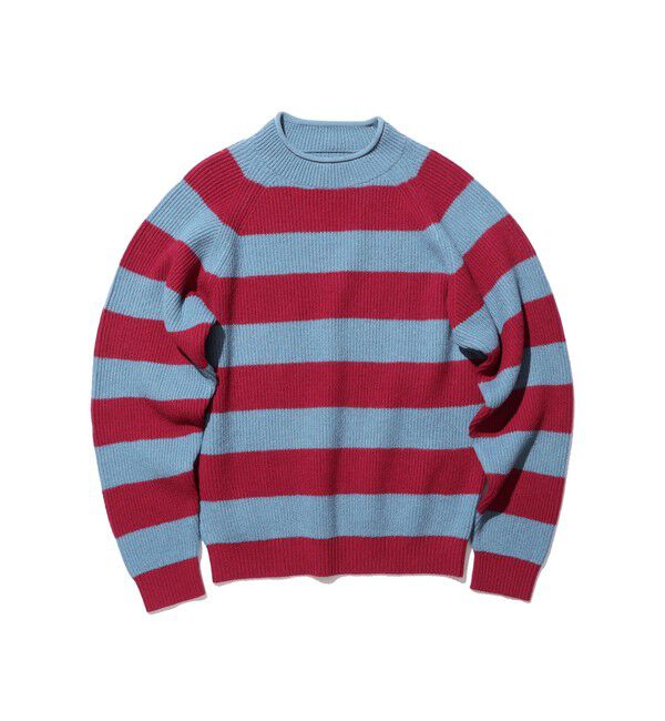 【ビームス　メン/BEAMS MEN】 Hi-neck Rib Stitch Stripe