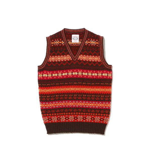 【ビームス　メン/BEAMS MEN】 【別注】Jamieson’s / Fairsile V-Neck Knit Vest