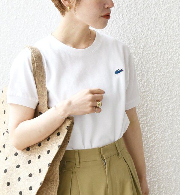 レディース ラコステ tシャツ コーデの画像