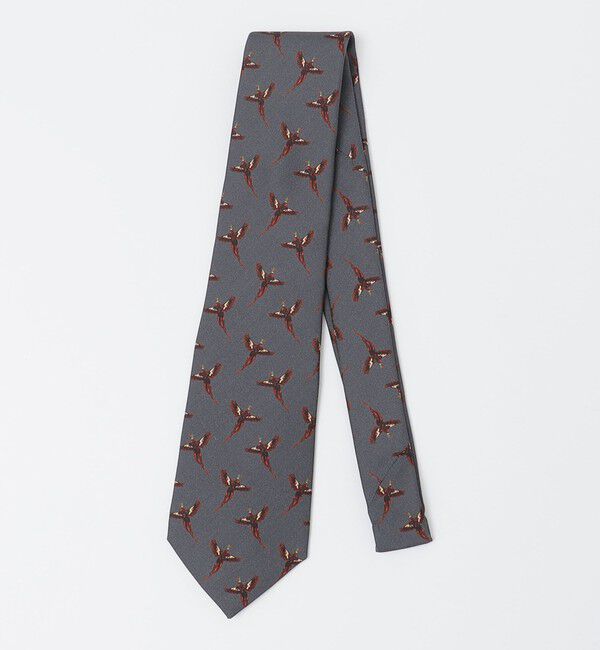 【シップス/SHIPS】 Puccini: シルク ウール ハンチング プリント ネクタイ